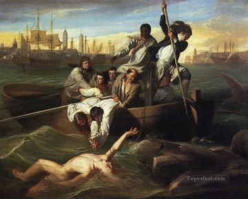 ジョン・シングルトン・コプリー Painting - ワトソンとシャークの植民地ニューイングランド ジョン・シングルトン・コプリー